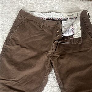 Ben Sherman Dark Brown Chino Pants - Straight Leg